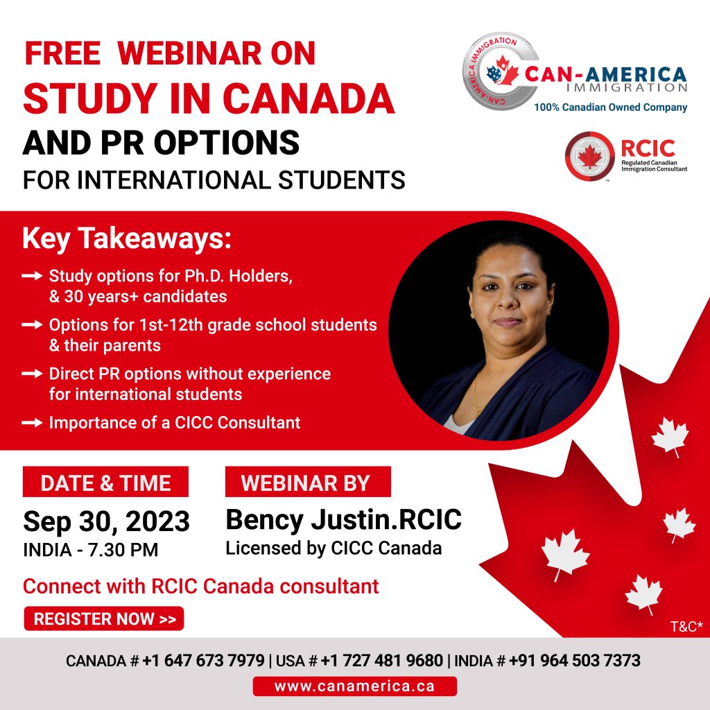Free Webinar On Study In Canada And PR Options For International Students